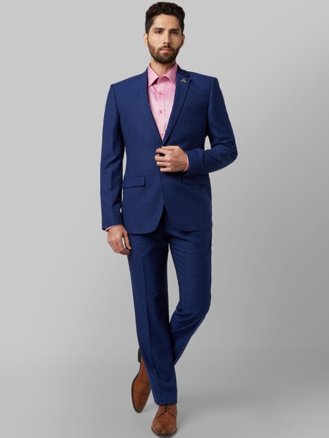 

Park Avenue Men Blue Solid Super Slim-Fit Single-Breasted Formal Suit