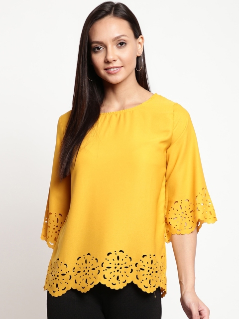 

Mayra Women Yellow Solid Top