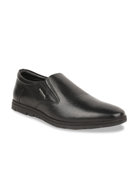 

Hush Puppies Men Black Leather Formal Slip-Ons
