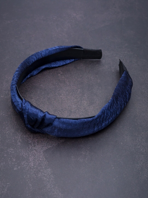 

Golden Peacock Women Blue Knotted Hairband