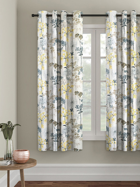 

eyda Off-White Single Window Curtain