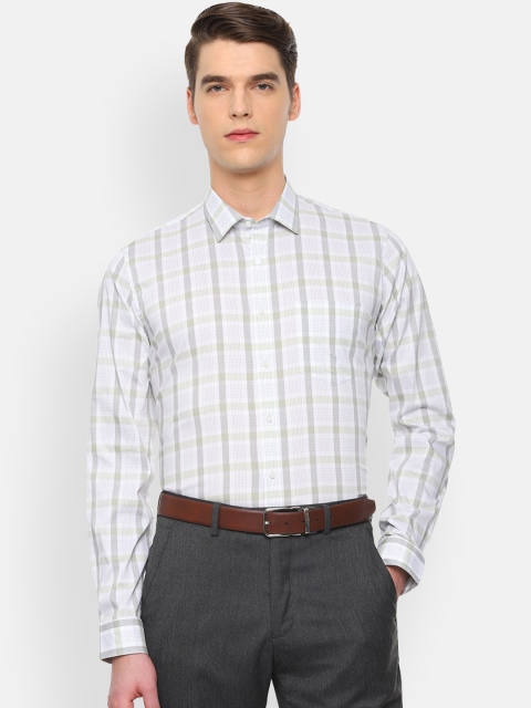

Van Heusen Men White Slim Fit Checked Formal Shirt