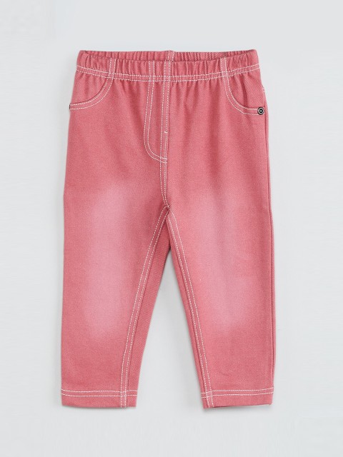 

max Infant Girls Pink Stonewashed Jeggings