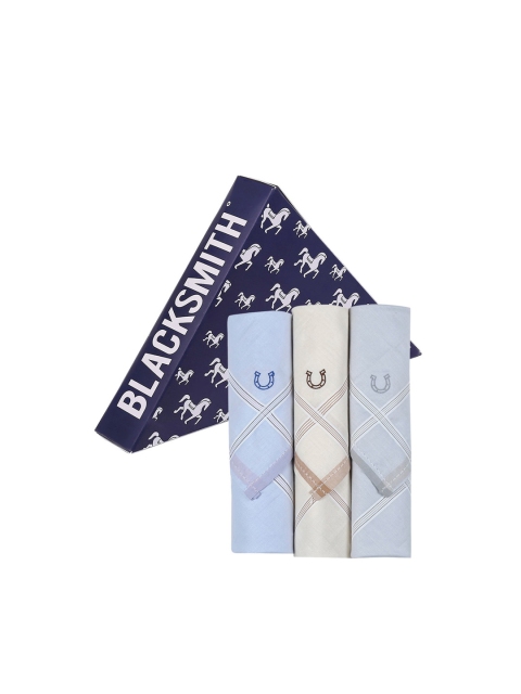 

Blacksmith Men Pack Of 9 Solid Handkerchief Accessory Gift Set, Blue