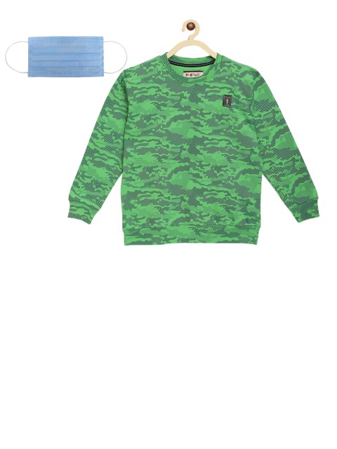 

Lil Tomatoes Boys Green Printed Sweatshirt