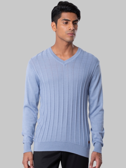 

Raymond Men Blue Solid Sweater Vest