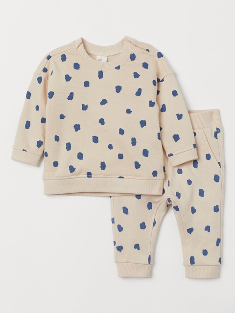 

H&M Boys Beige Sweatshirt & Joggers