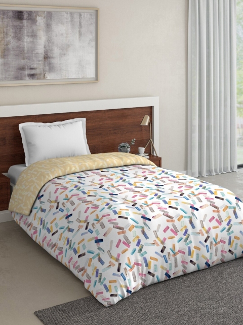 

DDecor White & Blue Geometric Mild Winter 150 GSM Single Bed Dohar