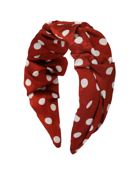 

Bellofox Women Red & White Polka Dot Print Hairband