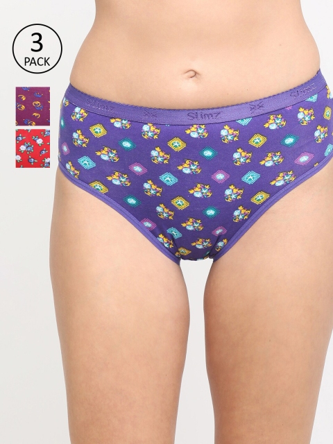 

DIXCY SCOTT Slimz Women Pack of 3 Assorted Briefs DSSZBREF44574892