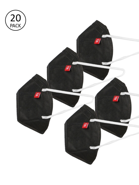 

Swiss Design Adults Black Pack of 20 5-Ply N95 Disposable Mask