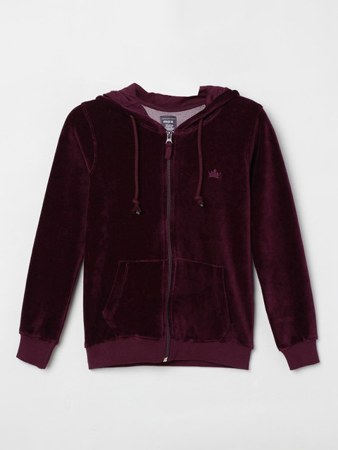 

max Girls Burgundy Solid Bomber