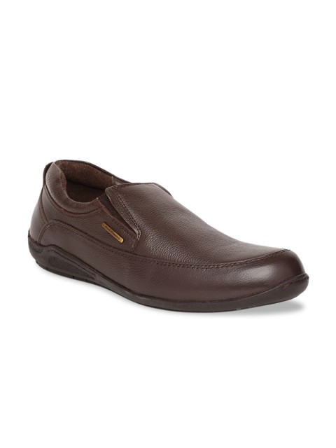 

Hush Puppies Men Coffee Brown Solid Leather Formal Shoes