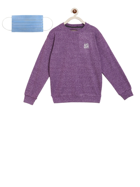 

Lil Tomatoes Boys Purple Solid Sweatshirt