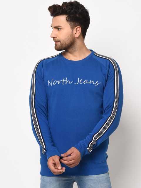 

98 Degree North Men Blue Printed Sweatshirt