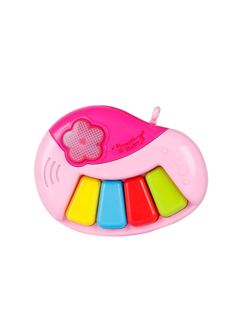 

Webby Unisex Kids Pink & Yellow First Smart Piano With Light