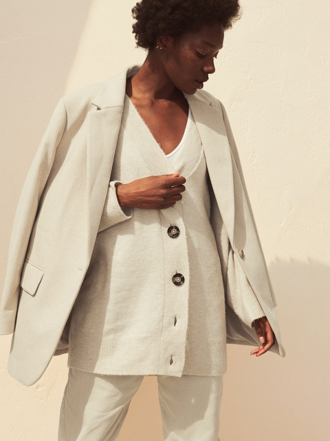 

H&M Beige Knit Sustainable Cardigan