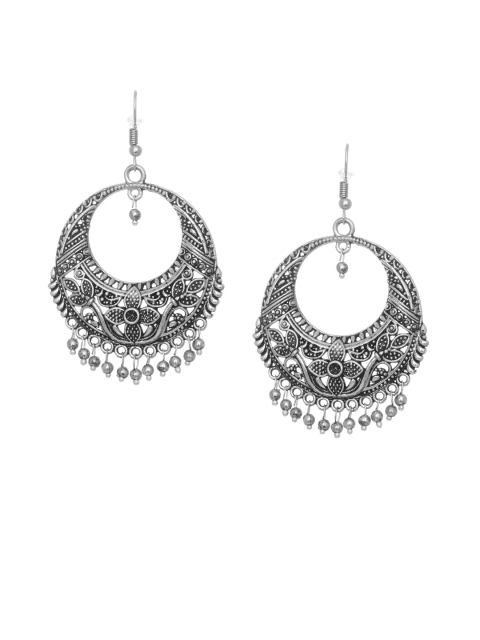 

INDYA Silver-Plated Crescent Shaped Chandbalis
