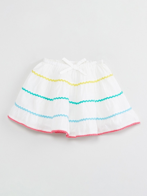 

max Girls Cream-Coloured Flared Mini Skirt