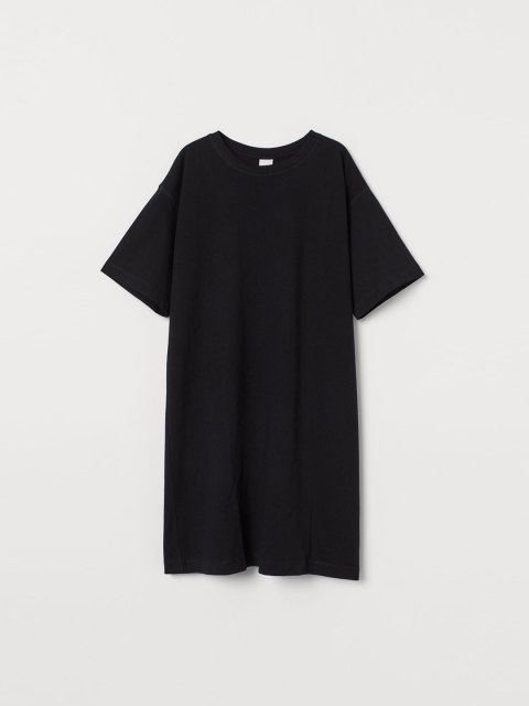 

H&M Women Black Jersey Tee Dress