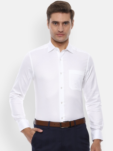 

Louis Philippe Men White Slim Fit Solid Formal Shirt
