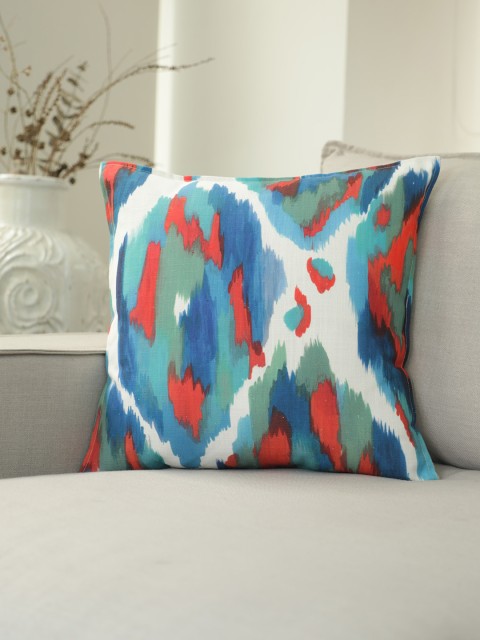 

BLUE BOAT Blue & White Single Abstract Square Cushion Covers