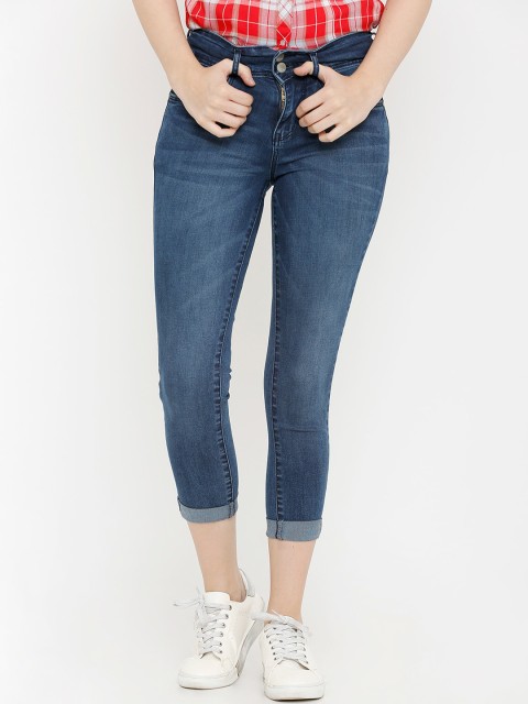 

Kraus Jeans Women Blue Skinny Fit Mid-Rise Clean Look Jeans