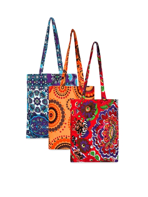 

Anekaant Multicoloured Pack of 3 Printed Tote Bag, Multi