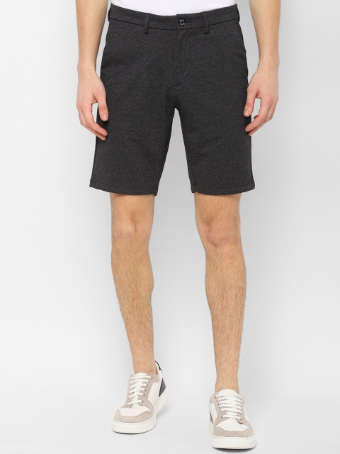

Allen Solly Men Grey Solid Slim Fit Regular Shorts