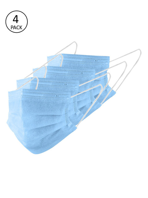 

LONDON FASHION hob Unisex 300 Pcs Blue Solid 3-Ply Anti-Pollution Surgical Masks