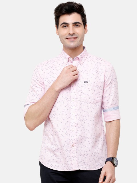

Double Two Men Pink & Blue Slim Fit Printed Casual Shirt