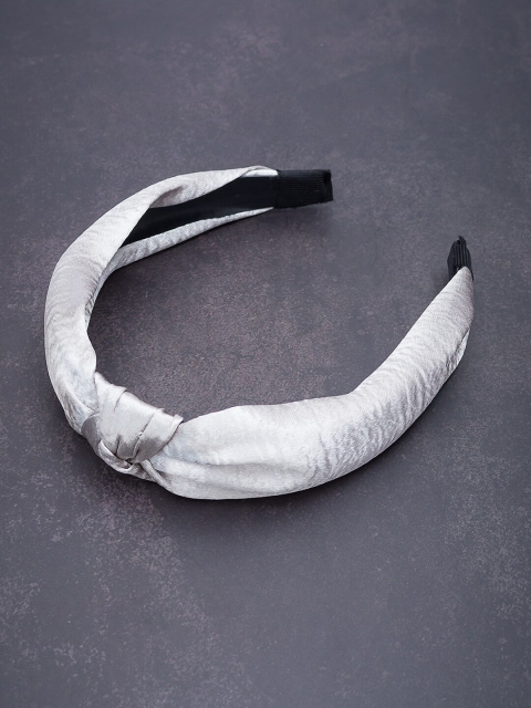 

Golden Peacock Silver-Toned Lace Hairband