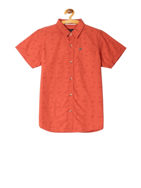 

Cherokee Boys Orange Regular Fit Printed Casual Shirt