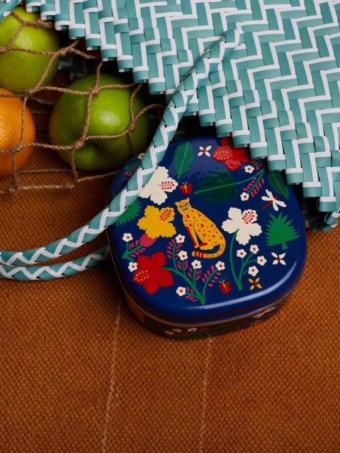 

Chumbak Tropical Animals Stainless Steel Lunch Box, Green
