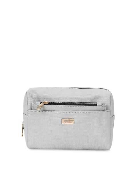 

yelloe Women Grey-Melange Solid Travel Kit Pouch