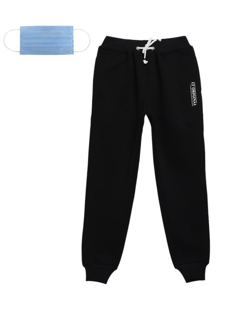 

Lil Tomatoes Boys Black Solid Joggers