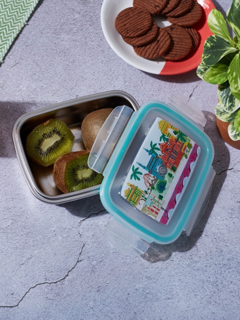 

Chumbak Unisex Blue Indian Monuments Stainless Steel Lunch Box