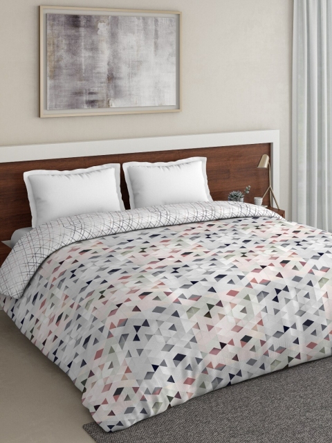 

DDecor Grey & Red Geometric Mild Winter 150 GSM Double Bed Dohar