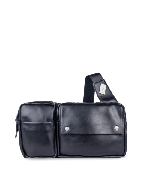 

scarters Unisex Black Solid Messenger Bag