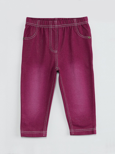 

max Girls Burgundy Stonewashed Jeggings