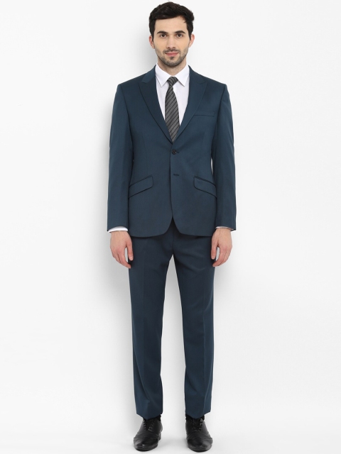 

Raymond Men Blue Solid Single-Breasted Formal Suit
