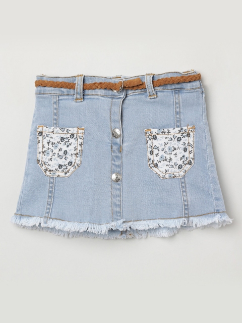 max Girls Blue Denim A-Line Skirt