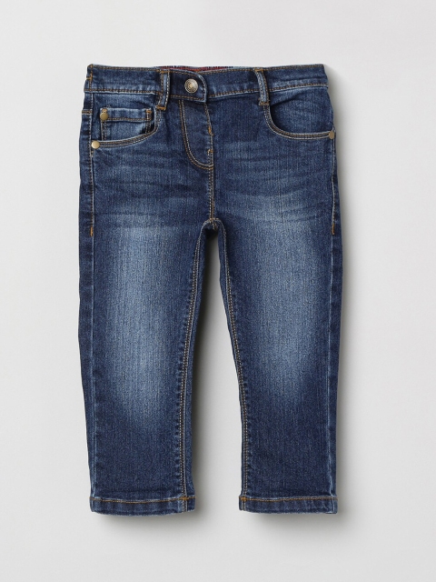 max Girls Blue Slim Fit Mid-Rise Clean Look Jeans