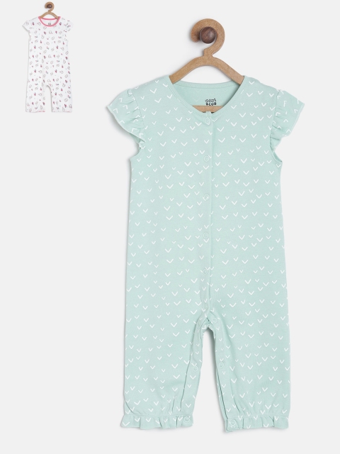 

MINI KLUB Infants Girls Pack Of 2 Rompers, Sea green