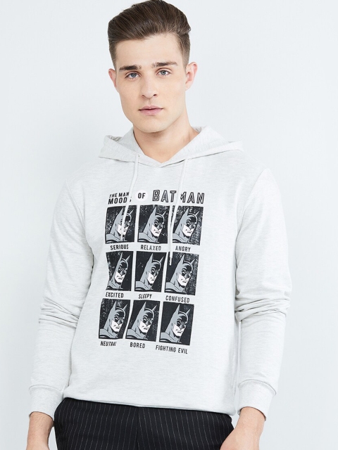 

max Men Off-White Printed Hooded Sweatshirt