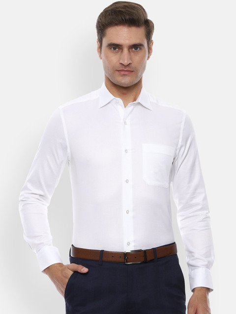 

Louis Philippe Men White Slim Fit Solid Formal Shirt
