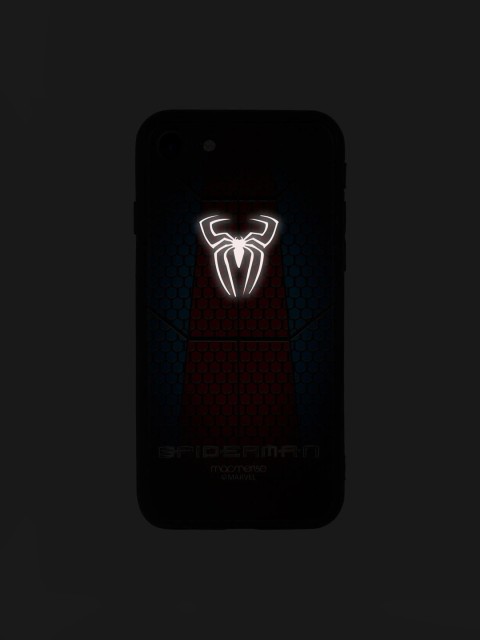 

macmerise Blue & Red Marvel Comics Spider Web Suit Lumous IPhone 7 Back Case
