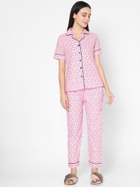 

Smarty Pants Women Pink Printed Night suit