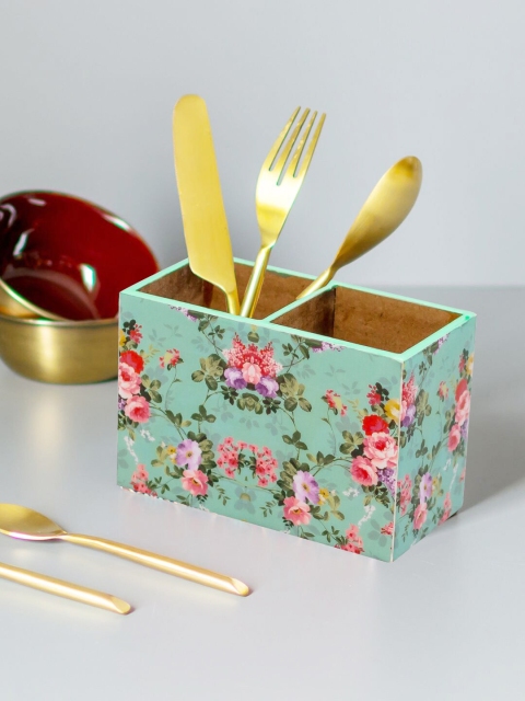 

nestroots Green Floral Printed Multipurpose Cutlery Holders