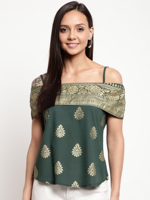 

Mayra Women Green Printed Top